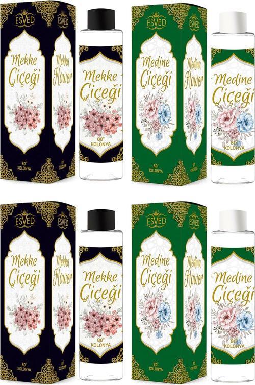 Mekke Çiçeği Ve Medine Çiçeği Kolonya 400Ml. 80 Derece 4 Adet