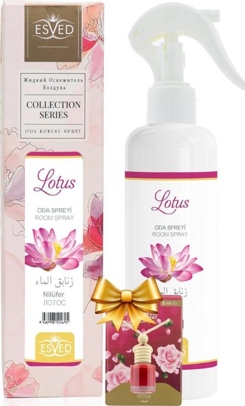 Nilüfer Kokusu Sprey 400Ml. Gül Kokusu Araba Kokusu 8Ml. Hediyeli