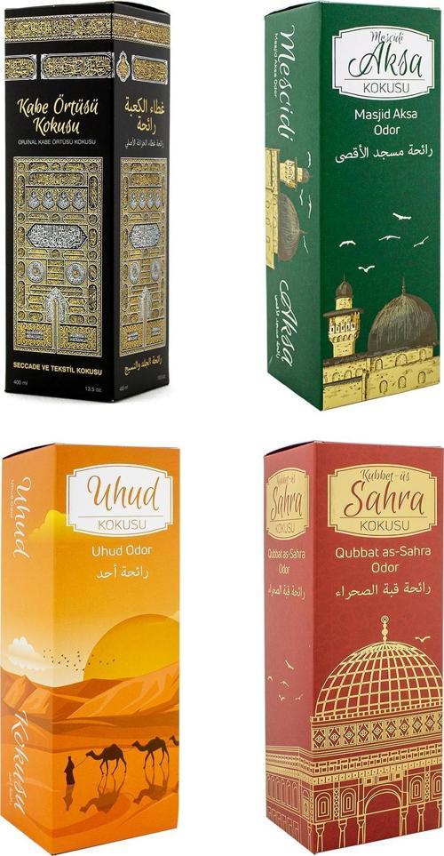 Kabe Örtüsü Kokusu Mescidi Aksa Kokusu Uhud Kokusu ve Kubbetül Sahra kokusu Sprey 400 Ml.