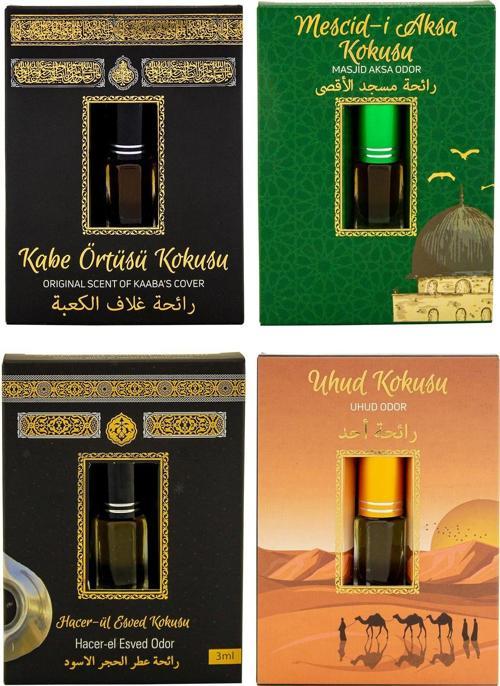 Kabe Örtüsü Kokusu Mescidi Aksa kokusu Hacerül Esved Kokusu ve Uhud kokusu Alkolsüz Esans 3ml