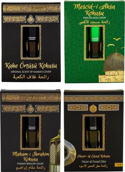 Kabe Örtüsü Kokusu Mescidi Aksa kokusu Makamı İbrahim Kokusu ve Hacerül Esved Kokusu Alkolsüz Esans 3ml