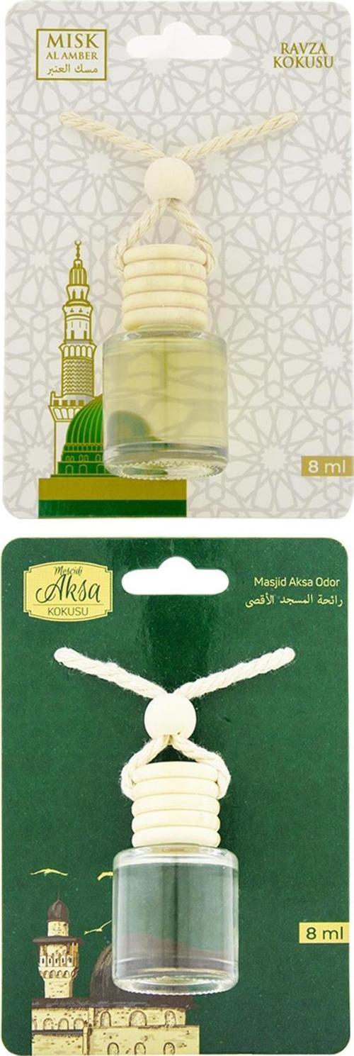 Medine Ravza Kokusu Ve Mescidi Aksa Kokusu 8 Ml Araba Kokusu Cam Şişe