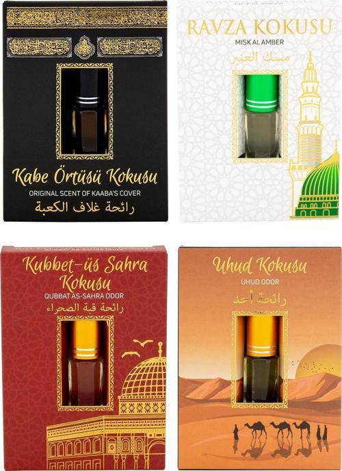 Kabe Örtüsü Kokusu Medine Ravza Kokusu Kubbetül Sahra Kokusu ve Uhud kokusu Alkolsüz Esans 3ml