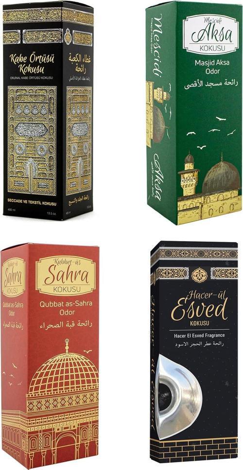 Kabe Örtüsü Kokusu Mescidi Aksa Kokusu Kubbetül Sahra kokusu Ve Hacerül Esved Kokusu Sprey 400 Ml.
