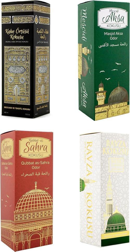 Kabe Örtüsü Kokusu Mescidi Aksa Kokusu Kubbetül Sahra kokusu Ve Medine Ravza Kokusu Sprey 400 Ml.
