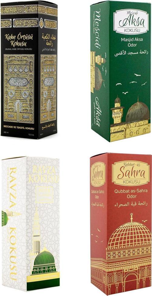 Kabe Örtüsü Kokusu Mescidi Aksa Kokusu Medine Ravza kokusu Ve Kubbetül Sahra Kokusu Sprey 400 Ml.