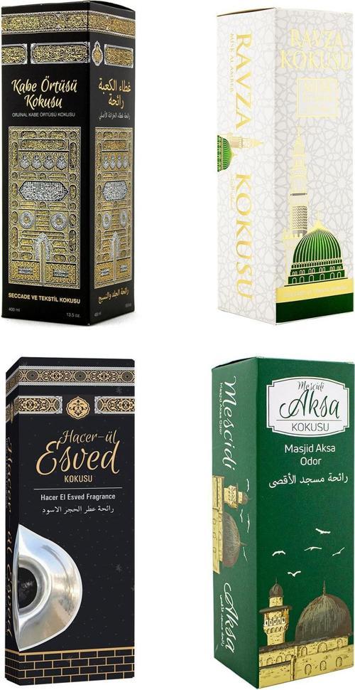 Kabe Örtüsü Kokusu Medine Ravza Kokusu Hacerül Esved Kokusu Ve Mescidi Aksa Kokusu Sprey 400 Ml.