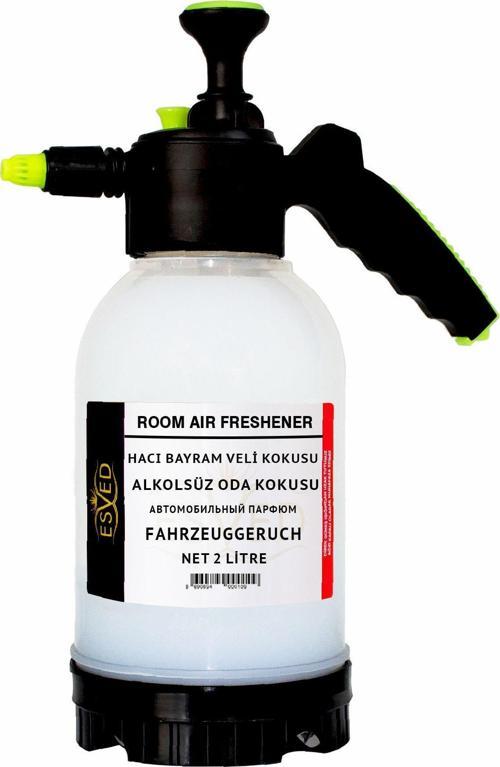 Hacı Bayram Veli Kokusu Alkolsüz Oda Parfümü, 2 Litre Pompalı Ortam Kokusu Araç, Ev ve İşyeri Kokusu
