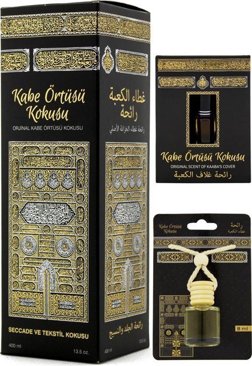 Kabe Örtüsü Kokusu 400ml - Kabe Örtüsü Kokusu 8Ml Araba Kokusu Cam Şişe - Kabe Örtüsü Alkolsüz Esans 3Ml