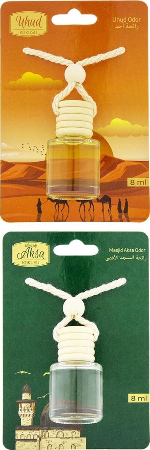 Uhud Kokusu Ve Mescidi Aksa Kokusu 8 Ml Araba Kokusu Cam Şişe