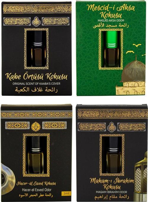 Kabe Örtüsü Kokusu Mescidi Aksa kokusu Hacerül Esved Kokusu ve Makamı İbrahim kokusu Alkolsüz Esans 3ml