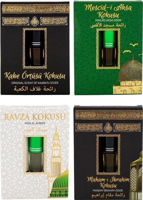 Kabe Örtüsü Kokusu Mescidi Aksa kokusu Medine Ravza Kokusu ve Makamı İbrahim Kokusu Alkolsüz Esans 3ml