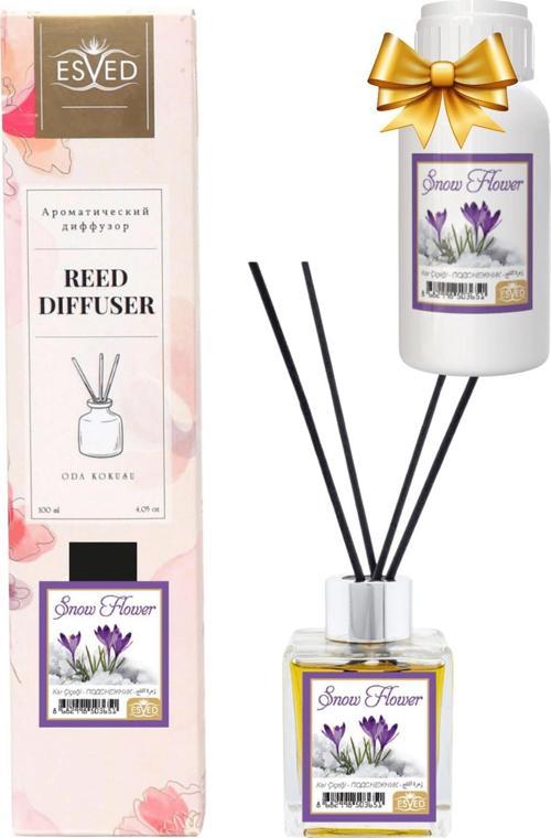 Kar Çiçeği Kokusu 100 Ml Çubuklu Oda Kokusu Yedek Dolum Şişesi Hediyeli