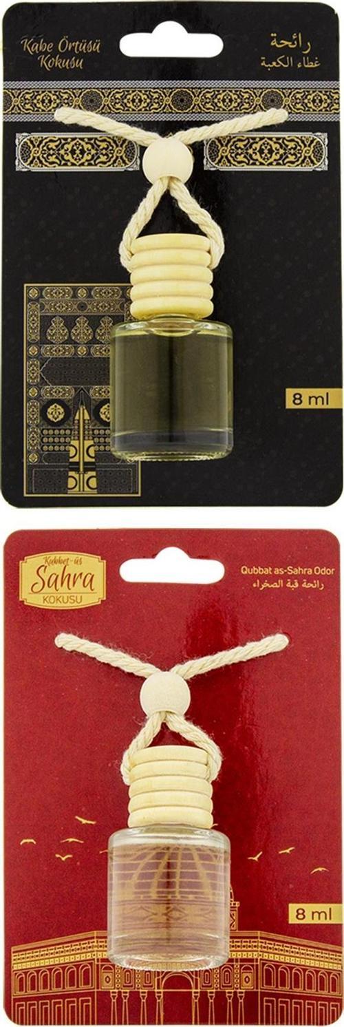 Kabe Örtüsü Kokusu Ve Kubbetüs Sahra Kokusu 8 Ml Araba Kokusu Cam Şişe