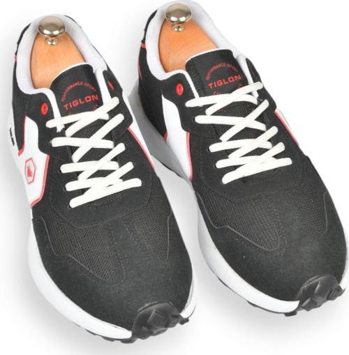 Erkek Siyah Bağcıklı Ortopedik Yüksek Taban Spor Ayakkabı Sneaker 2509974