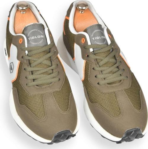 Erkek Yeşil Bağcıklı Ortopedik Yüksek Taban Spor Ayakkabı Sneaker 2509974