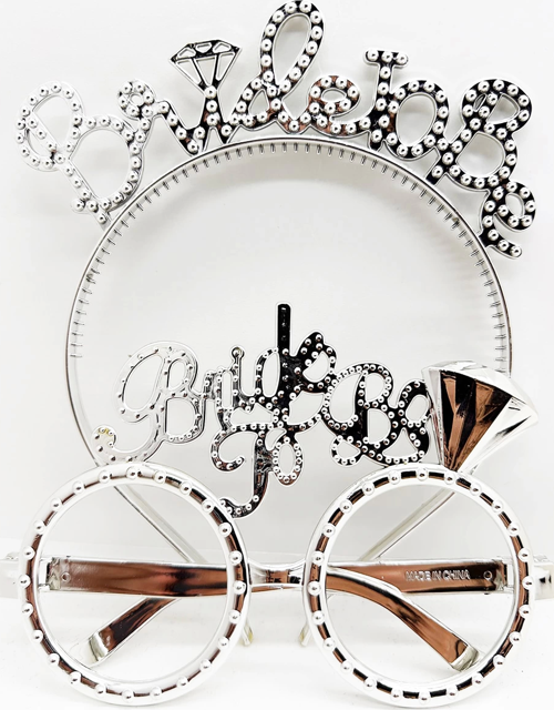 Bride To Be Yazılı Taç Ve Bride To Be Yazılı Gözlük Seti Gümüş Renk