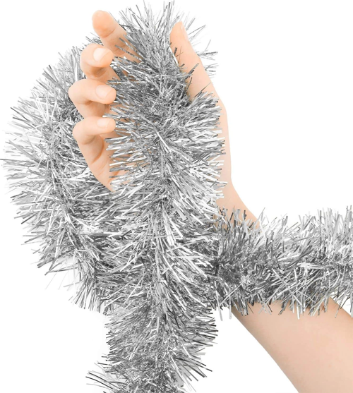 Parti İçin Sim Süs 2 Metre Uzunluk 6 Cm Genişlik Gümüş Renk İthal