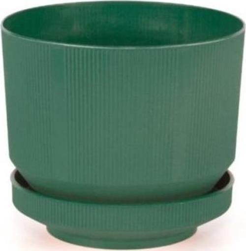 SO-S283 Dekoratif Tabaklı Lüks Çizgi Desenli Saksı 6 Litre