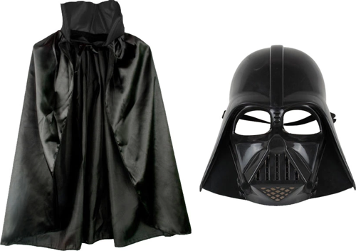 Çocuk Boy Yıldız Savaşları Star Wars Darth V Maskesi Ve 90 Cm Pelerin Seti Siyah