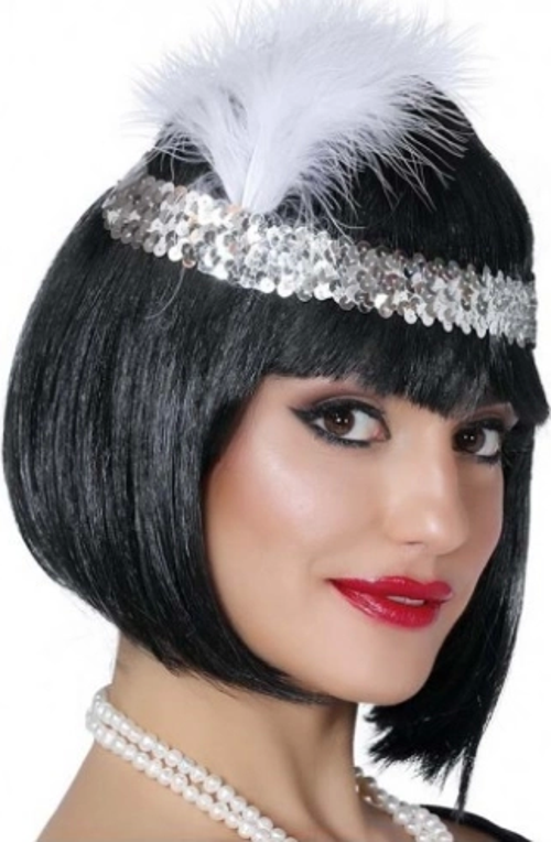 7039ler 8039ler Ve 9039lar Temalı Gümüş Renk Çarliston Saç Bandı
