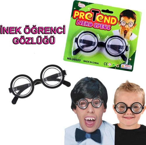 İnek Öğrenci Gözlüğü Şaka Gözlüğü