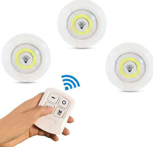 Kablosuz Uzaktan Kumandalı 3lü Led Lamba Seti