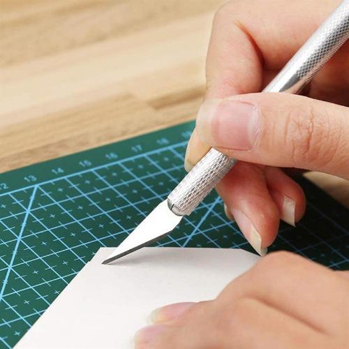 A4: 29,7*21 cm Yeşil Kesim Lastiği / Kesme Matı Çift Taraflı Deri El Aleti