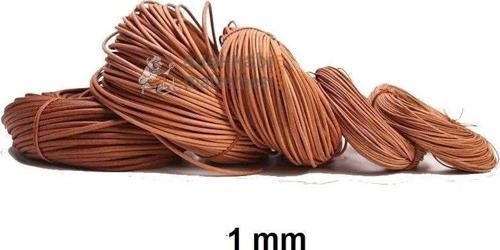 Deri İp Sırım Yuvarlak 1 mm 1mt (Leathercraft, Deri Hobi)