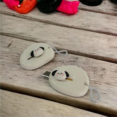(1 Adet BEYAZ ) Sevimli Köpek Emojili Mini Maket Bıçağı