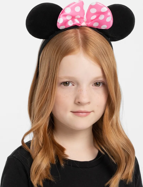 Pembe Fiyonklu Minnie Mouse Tacı Mini Kulak