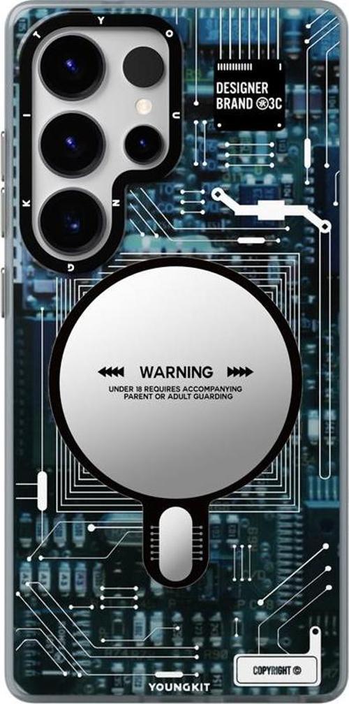 Galaxy S25 Ultra Kılıf M-safe Şarj Özellikli YoungKit Technology Serisi Kapak
