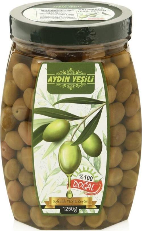 Doğal Salamura Yeşil Çizik Zeytin 2 Lt 1250 Gr