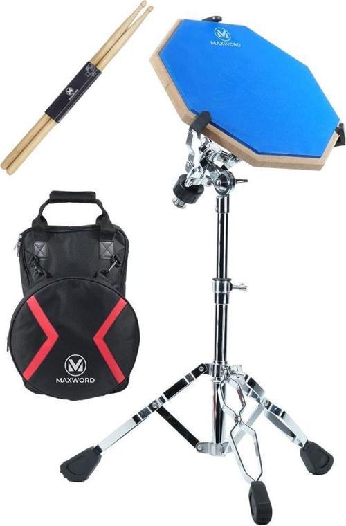 DD-239BL Pro Bateri Davul Çalışma Pedi Seti Drum Practice Pad Full Set