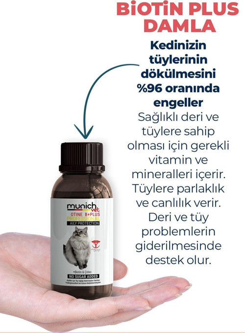 Kediler İçin Tüy Damlası100Ml(Tüy Dökülmesini Engeller) & Malt Pasta 100Gr