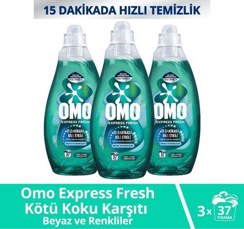 Express Fresh Kötü Koku Karşıtı Beyaz Ve Renkliler Sıvı Çamaşır Deterjanı 1480 ml X3