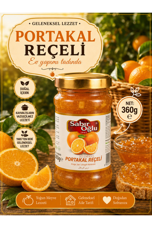 PORTAKAL REÇELİ NET 360 GR KAVANOZ