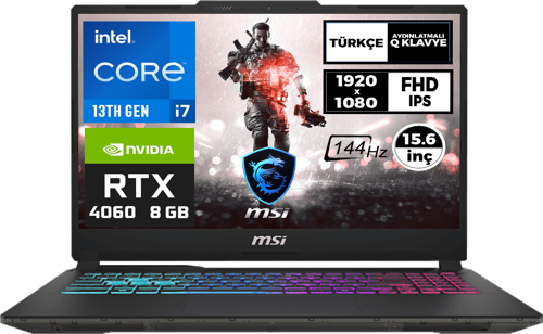 CYBORG 15 i7-13620H 64GB 2TB SSD 8 GB RTX4060 144Hz 15.6" W11P Gaming Laptop A13VF-893XTR 009