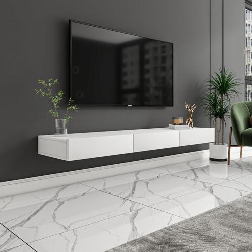 Avalon Duvara Monte TV Sehpası – 140 cm, Modern Minimal Tasarım, 4 Renk Seçeneği ile Şık ve Fonksiyonel TV Ünitesi