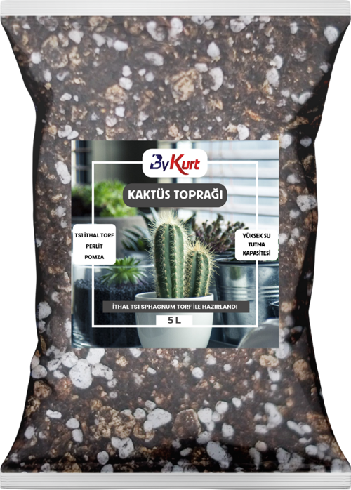 5 Litre Kaktüs Toprağı Böcek Sinek Yapmayan Premium Karışım TS1 Torf, Perlit, Pomza