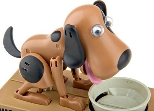 parar yiyen Köpek kumbarası, bozuk para yiyen köpek, aç köpek 