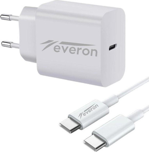 25W 3.4A Q.C iPhone 15 İle Uyumlu   Type C Şarj Adaptörü  Evr-001