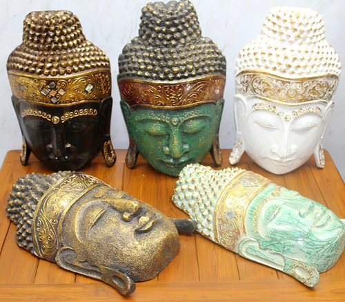 Ahşap Buda Maske 40 Cm Galıleo-23
