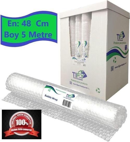 Balonlu Naylon Patpat 48Cm Genişlikte 500Cm Uzunlukta Rulo Havalı Eşya Koruma Ambalaj Pat Pat