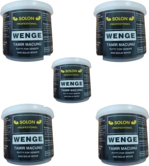 5 Adet Çok Amaçlı Ahşap Parke Masa Sehpa Çizik Çok Amaçlı Tamir Dolgu Macunu Venge 240 Gr