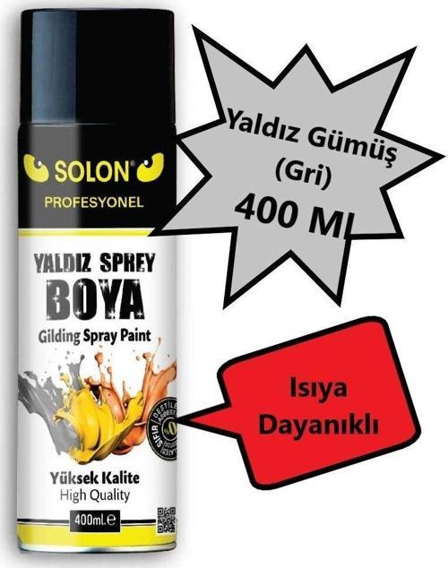 Gümüş (Gri) Isıya Dayanıklı Yaldız Sprey Boya 400 Ml.