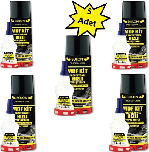Mdf Kit Profesyonel 5 Adet Hızlı Yapıştırıcı 200 Ml+50 Gr