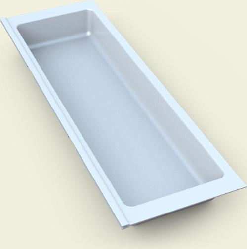 Mutfak Çekmece Içi Tek Bölmeli Kepçelik-Kaşıklık Beyaz 16Cmx48Cm(Boydan 4Cm Kesilebilir)