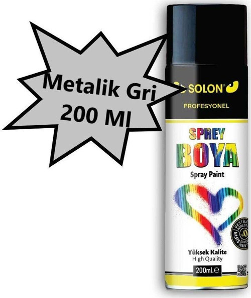 Metalik Gri Sprey Boya 200 Ml