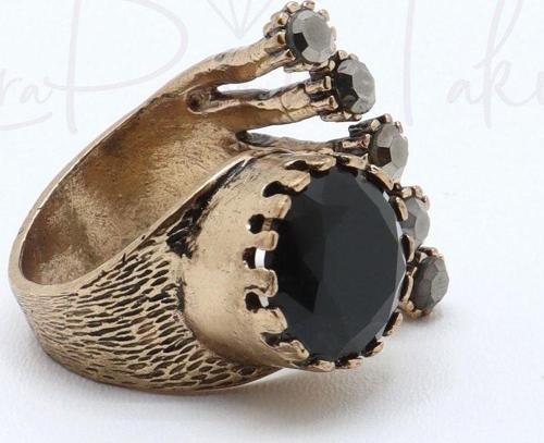 Markazit Taşlı ve Akik Taşlı Yüzük